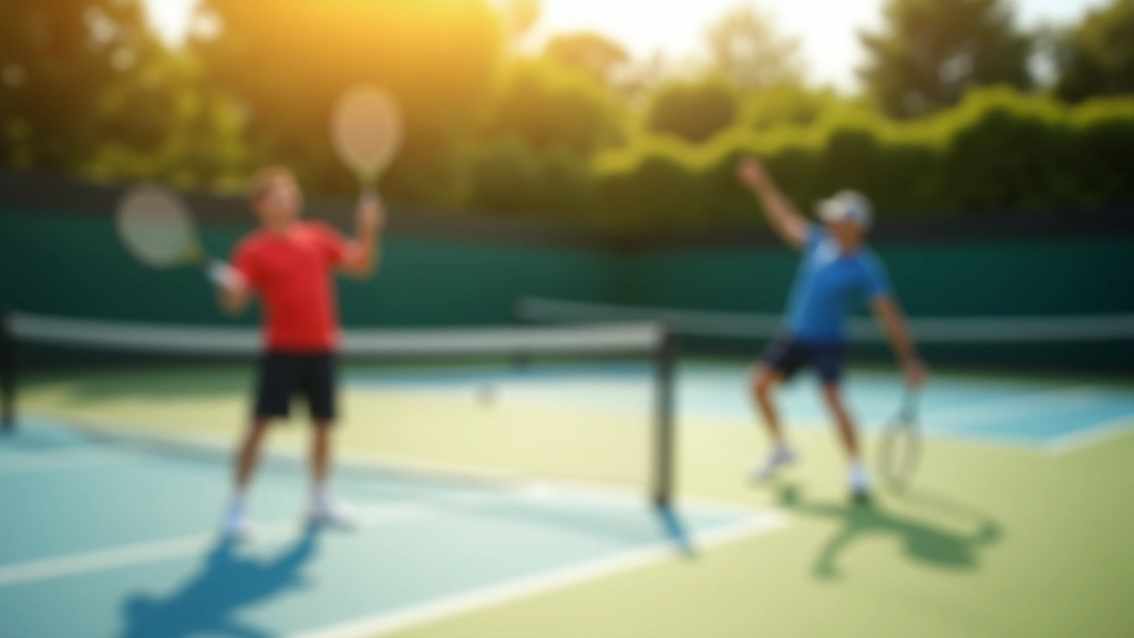 Overhead diagram perspective of two doubles players positioned at the net with proper spacing and court coverage angles